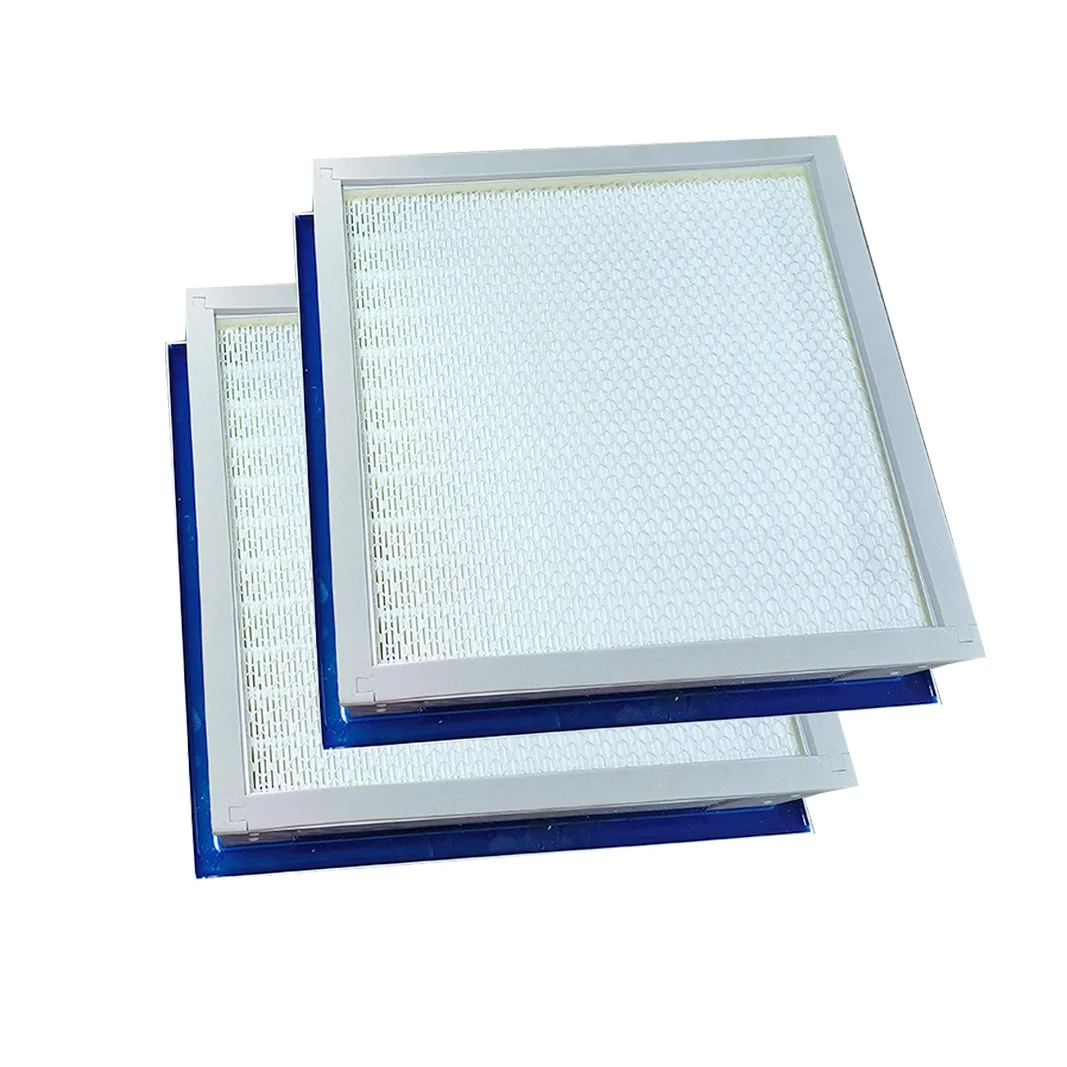 H13 H14 Gel Seal Flange Fiberglass Air Conditioning Hepa Air Filter For Laboratory