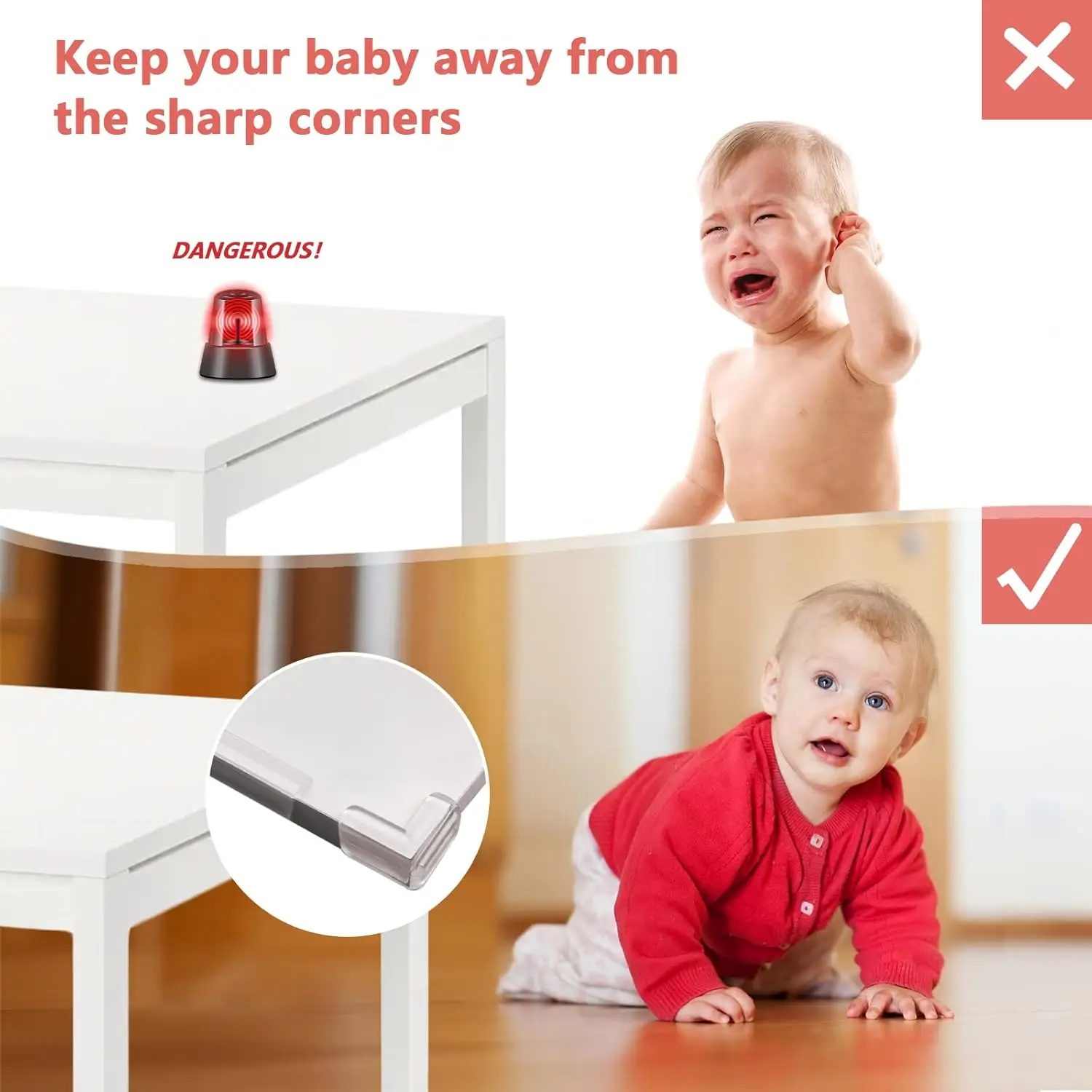 Wholesale OEM Strip Clear Corner Covers Baby Proofing Edge Safety Bumpers Protectors with Upgraded Pre-Taped Strong Adhesive