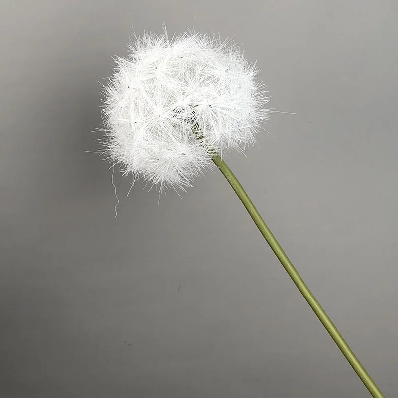 High quality Artificial Flower White Dandelion Single Stem Silk Flowers Dandelion For Decoration