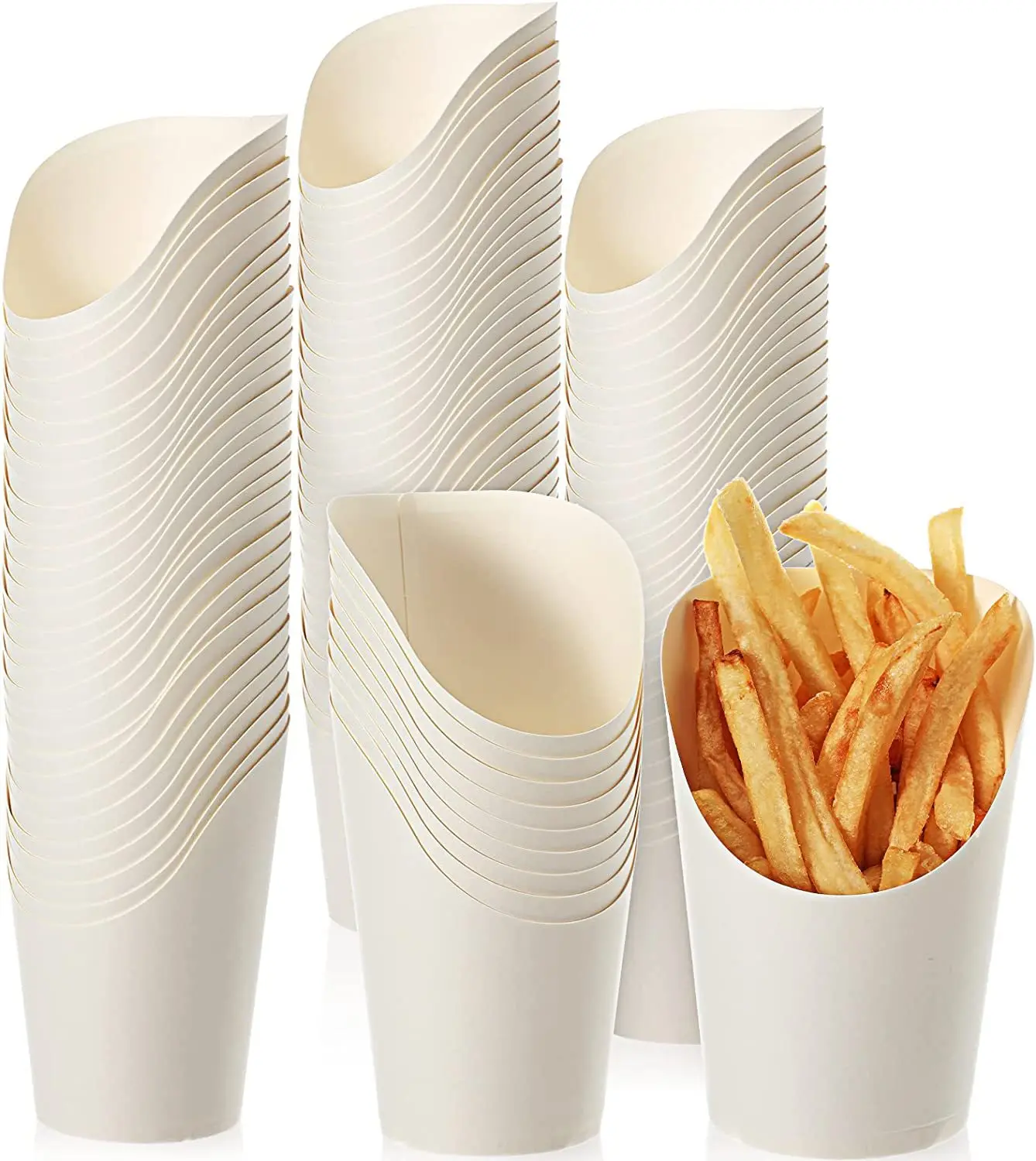 Disposable Kraft Paper Oblique Yogurt Ice Cream Dessert Snack Packaging French Fries Paper Cup
