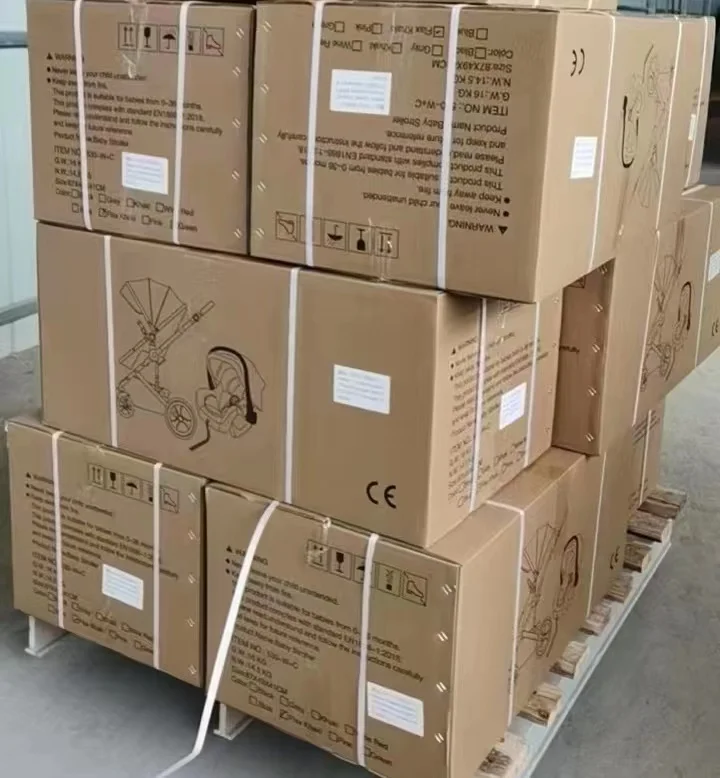 4 Wheel Stroller For Children  With EN1888 Certificate For New Born Pram Eco-friendly Light Weight Foldable Kids Baby Stroller