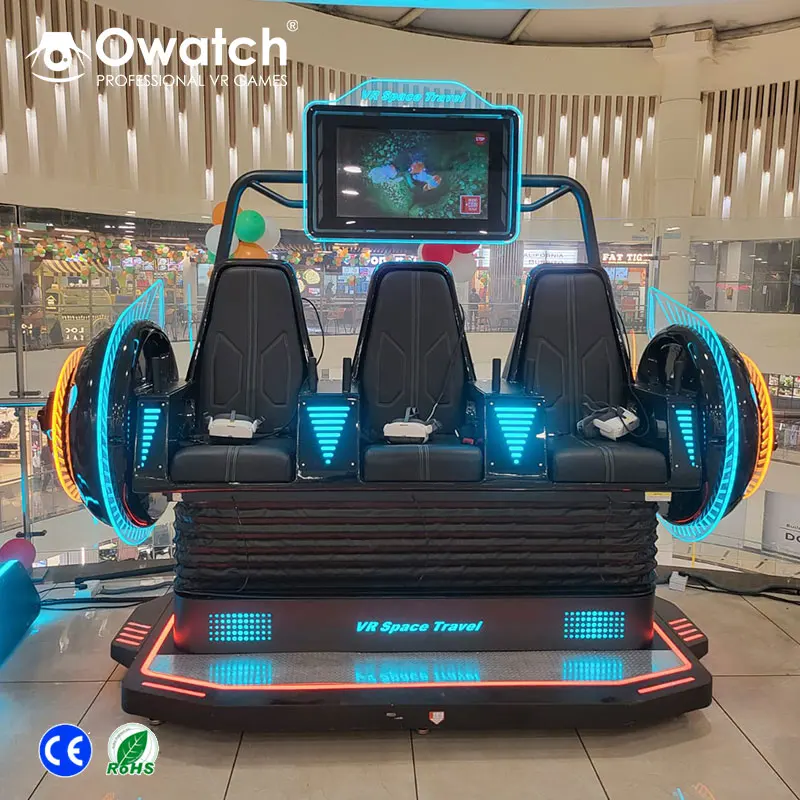 China vr manufacturer Virtual Reality chair game machine Electric motion 3 Seats 9d VR Cinema equipment simulator