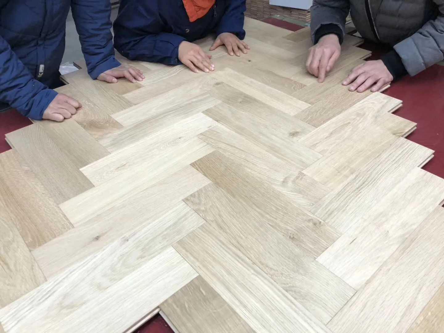 solid American Oak Herringbone Parket wood floors