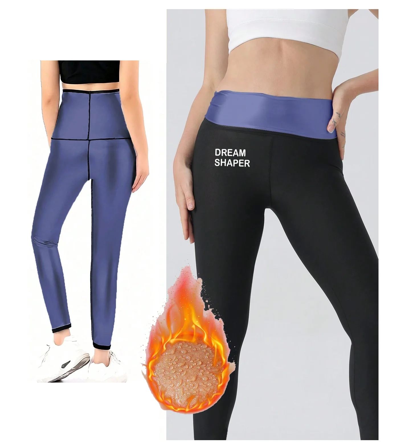 Sauna Sweat Shapewear Shorts Leggings Pants Workout Weight Loss Lower Body Shaper Sweatsuit Exercise Fitness Women