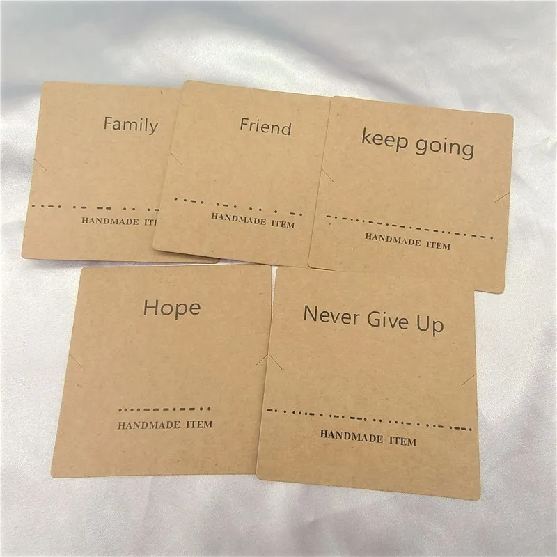  Custom Natural Color Kraft Cards Best Friends Sister Mommy Jewelry Cards Brown Paper Cards Gift Packing Accessories.jpg