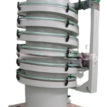 Vertical Lifting Flexible Elevator Conveying System Spiral Conveyors with gravity roller belt lines for factory plant conveying