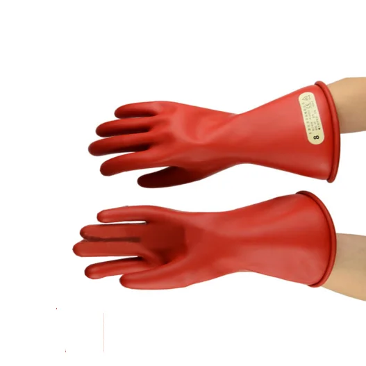 high voltage electrical insulating gloves /electrician prevent electric charging 12 volt operation 10KV gloves rubber gloves