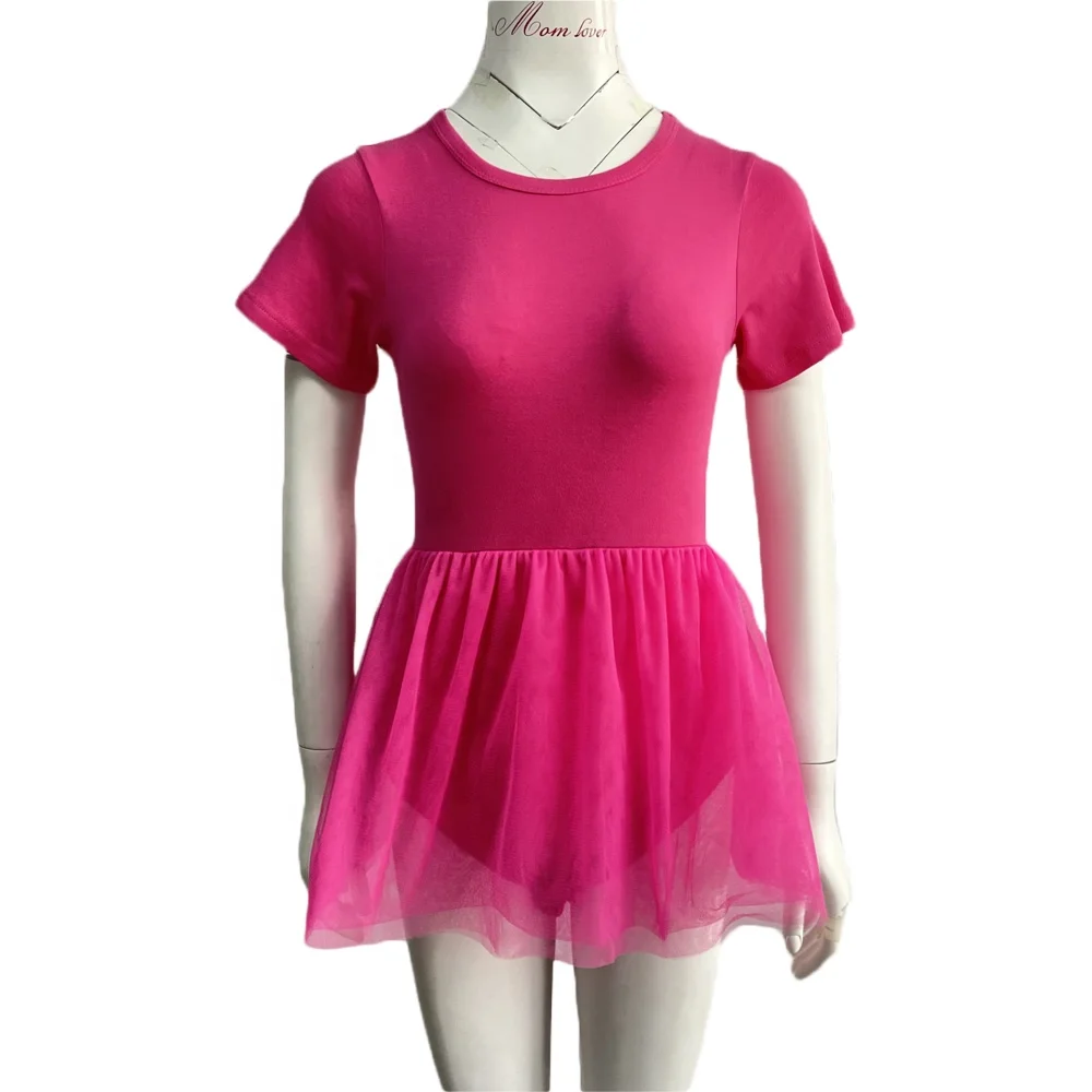 Women Girls Combed Cotton Dance Mesh Skirt Plain Customized Lady Dance Dress Performance Ballet Skirt