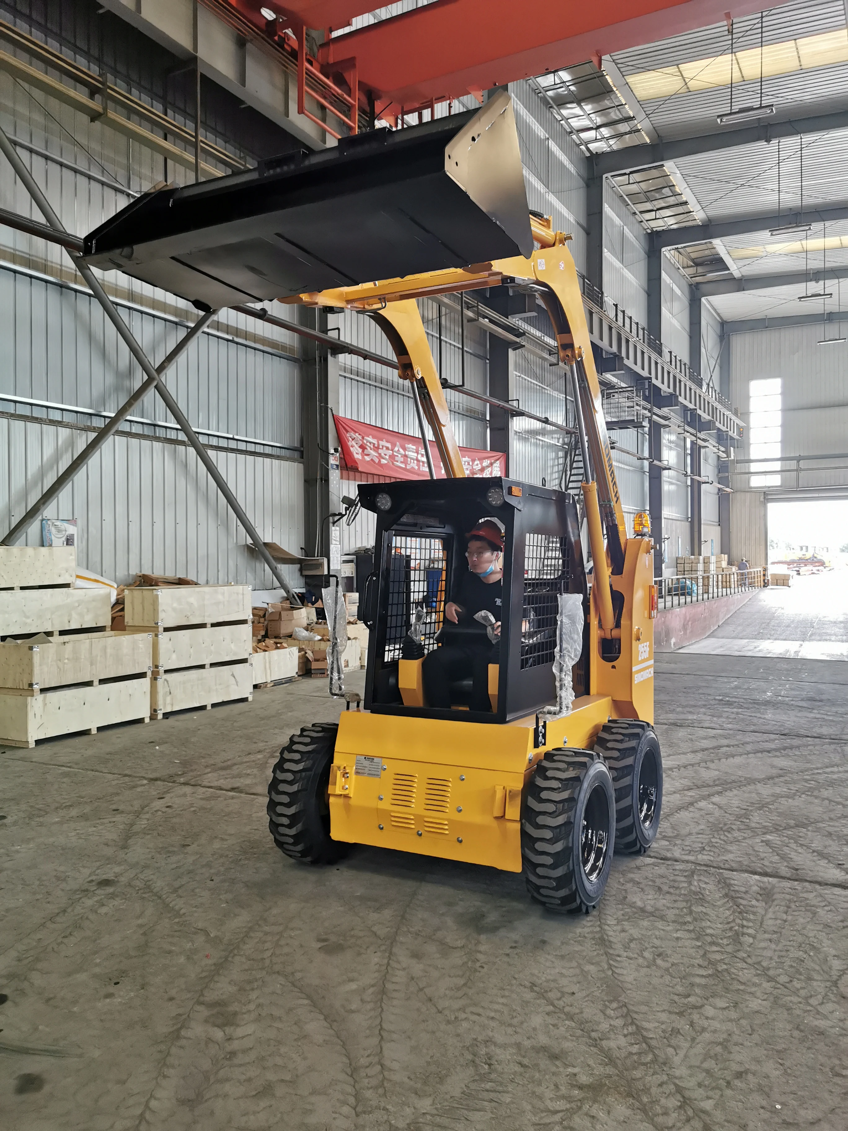 4 In 1 Bucket Mini Skid Steers Compact Utility Loaders Earthmoving Machinery Tracked Skid Steer Loader