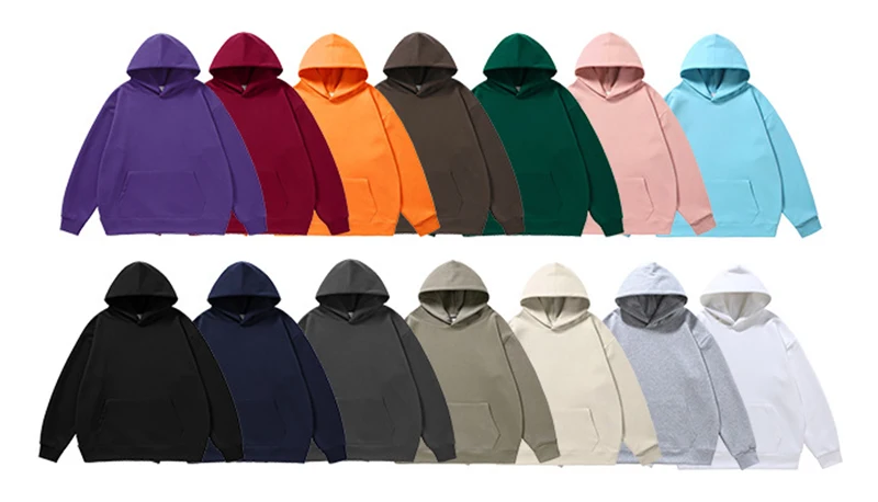 380G Heavyweight Pullover Hoody 100% Cotton Plain Blank Hoodie for Mens Wholesale Oversized Streetwear