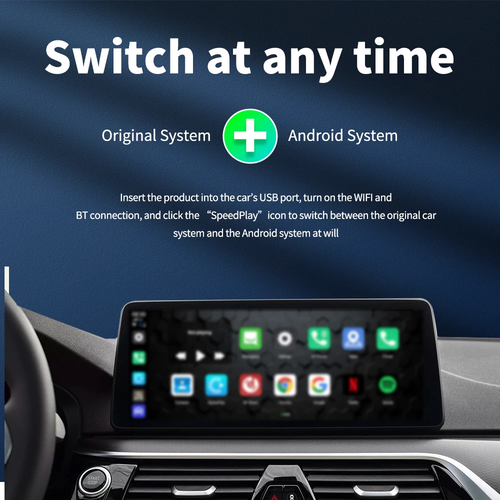 Toleo Carplay Ai Box universal Wireless Android 13 Auto Multimedia Player wireless carplay adapter 8 128 magic carplay AI box