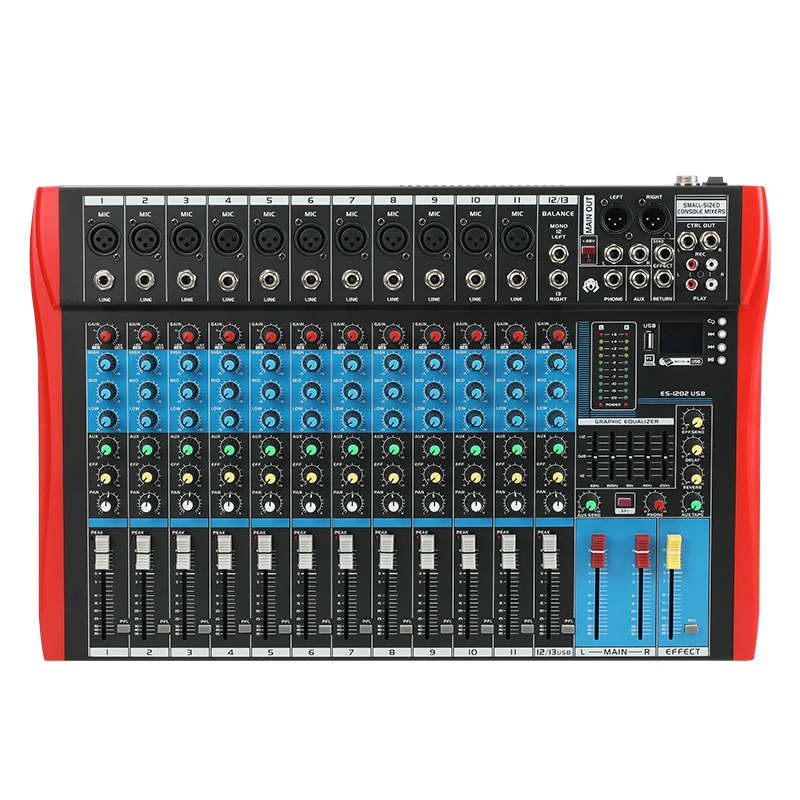 TEBO ES1202 12 channels Professional Audio mixer dj equipment Audio sound equipment for party