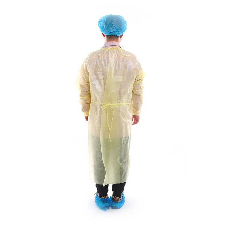 Disposable PE Coated Isolation Gowns Examination Gown Hospital Gown