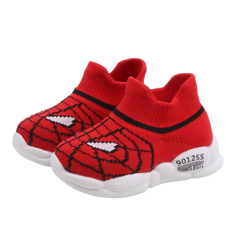 
 Для возраста от 0 до 1 до 3 лет детская мягкая подошва и шорты с изображением Человека-паука для маленьких тапки носки обувь  