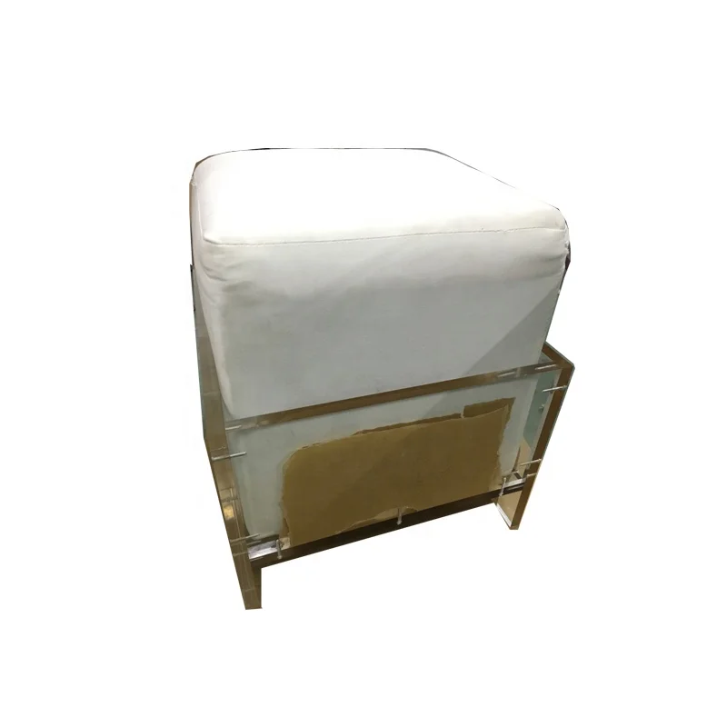 Clear Acrylic Chair Guangzhou Manufacturer White Cushion Chair Modern Style For Wedding