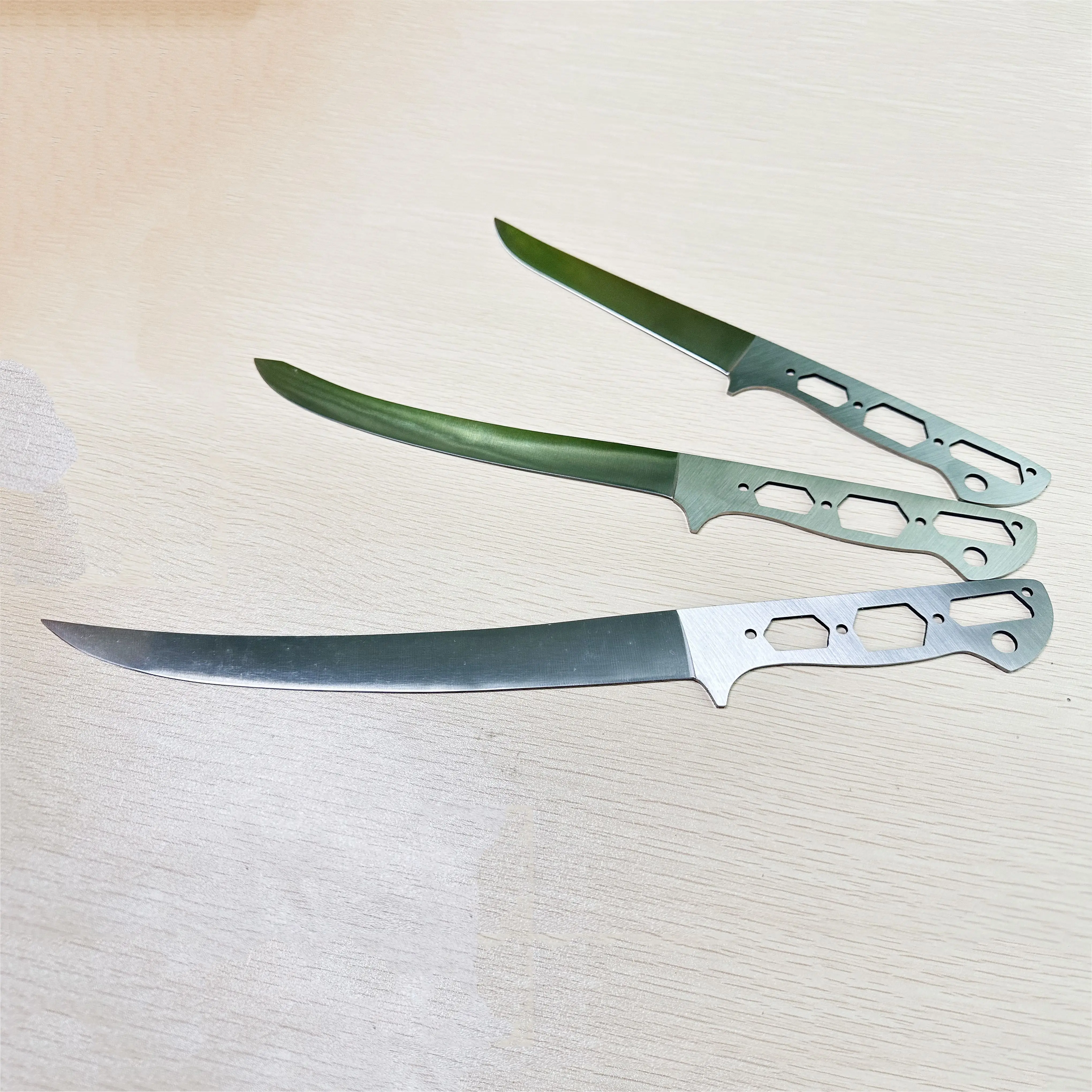 Japanese Black Wood Stainless Steel Handle Fish Shape Fillet Knives Fishing Filet Knife Blade Kit for Fish Cutting