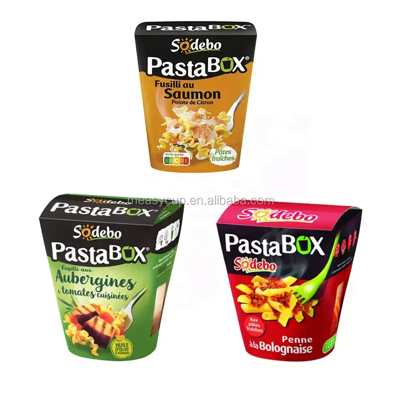 China Factory Custom Pasta Disposable Food  Container  Paper Fried Rice Noodle Take Out Lunch Box