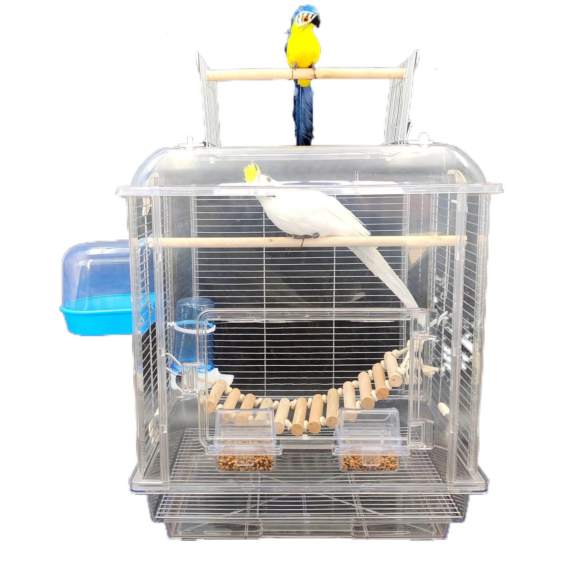 Parrot bird cage big cage pet large space viewing peony budgerigar transparent large bird starling cage