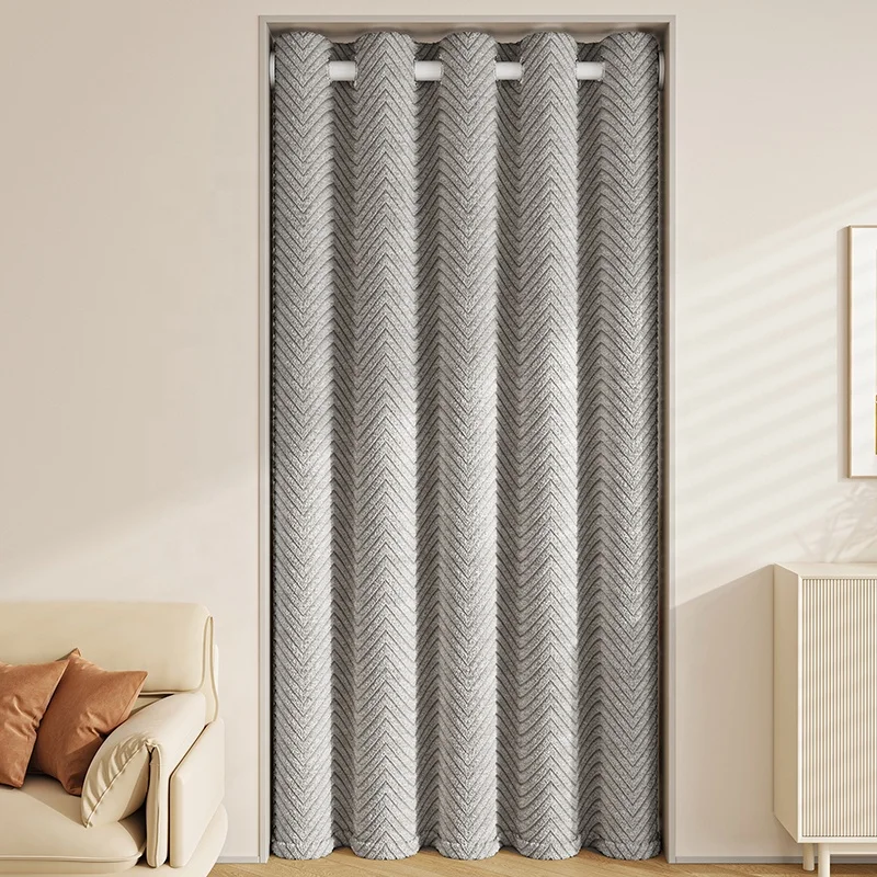 Custom winter bedroom curtains for shade and windproof warm thickened cotton door curtains