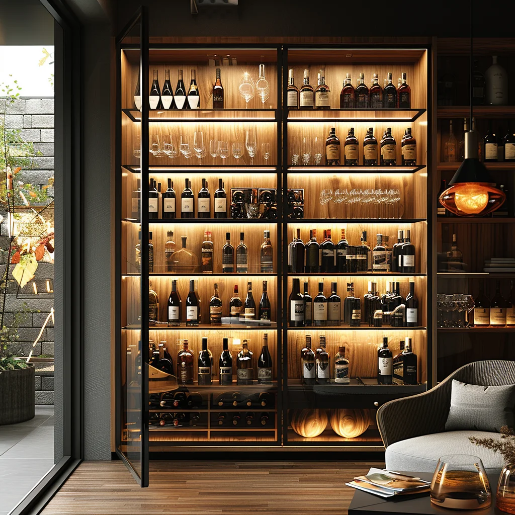 Customized Modern Wine Collection Display Cabinet Wooden Series Cabinet Products