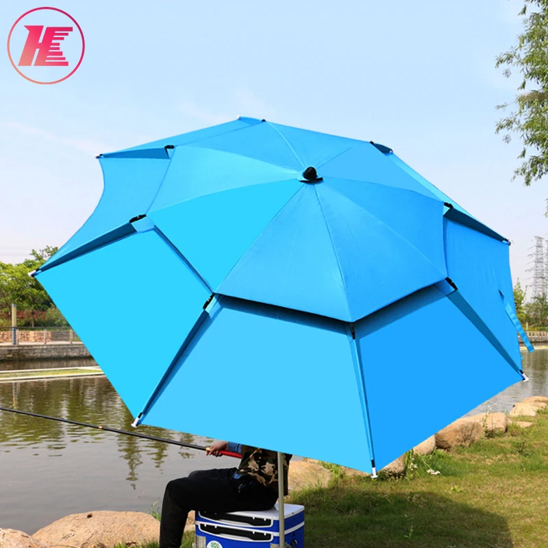 3 Fold Portable Small Sun Protection Camping Umbrella Outdoor Fishing Adjustable Beach Umbrella