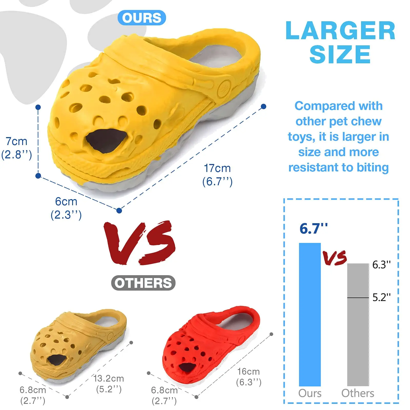 Eco Friendly Materials Slippers Shape Super Indestructible Bite Resistant Food Grade Natural Rubber Pet Dog Chew Toys