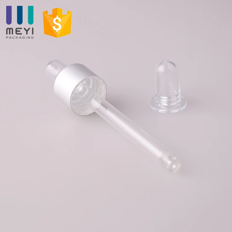 Customized color aluminum closure Glass dropper cap with pipette 18mm 20mm with PVC bulb