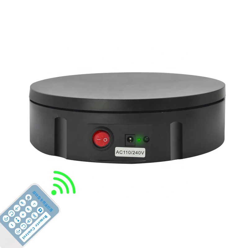 
30cm portable electric rotating turntable display stand motorized photography tools display turntable with remote control 