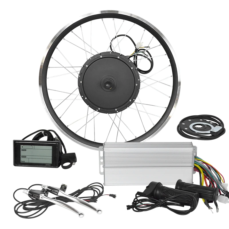 1500W Controller Brushless Direct Motor Ebike Conversion Kit for Bicycle for Rear Wheel 135-170 Frame Dropout