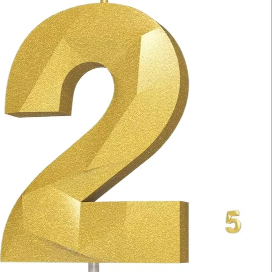 Wholesale Gold Birthday Wax Candles Number For Children Christmas Wedding Party Decoration Supplies
