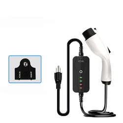 Portable Ev Charger Electric Vehicle Car Charger 16A 32A with LCD Screen IEC62196 Schuko Plug and J1772
