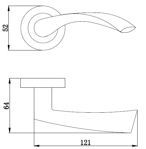 Classic Luxury Door Handle Large Size Modern Villa Gate Pull Zinc Alloy Door Handle