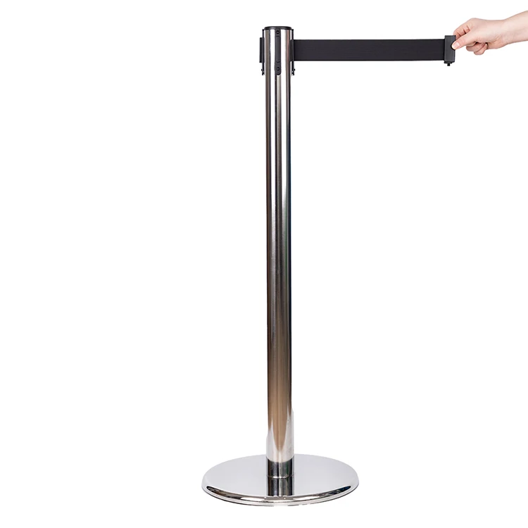 Лидер продаж, 2 м защитный барьер из нержавеющей стали для контроля толпы, выдвижные барьеры, ремень, барьер для отеля и концерта