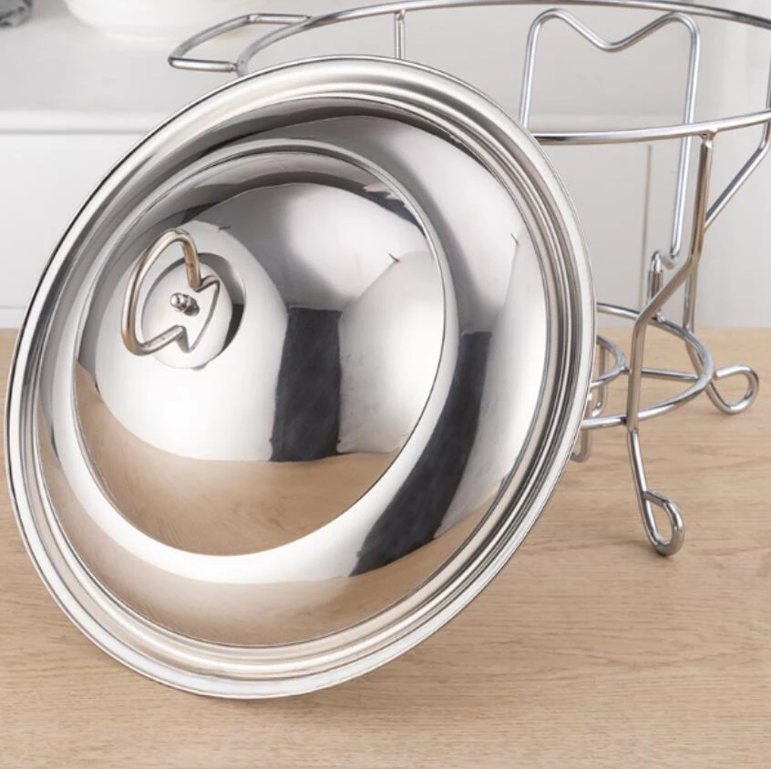 FTS food warmer restaurant catering equipment stainless steel buffet round with hanging lid silver china supplier chafing dish