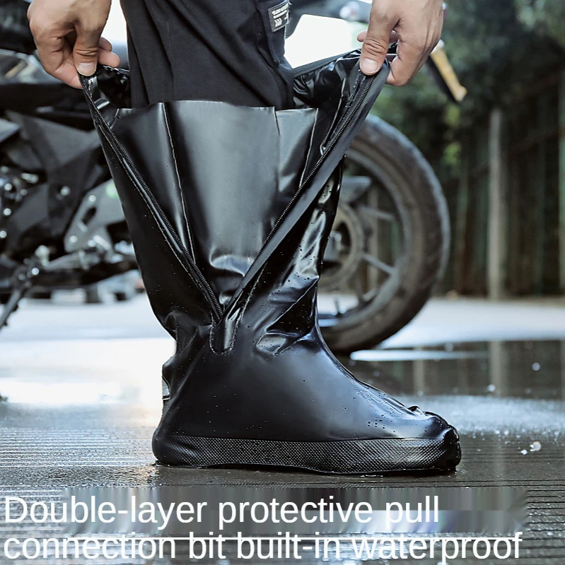 Непромокаемые ботинки мужские, толстая износостойкая нескользящая обувь для дождя, мотоциклетные сапоги для верховой езды