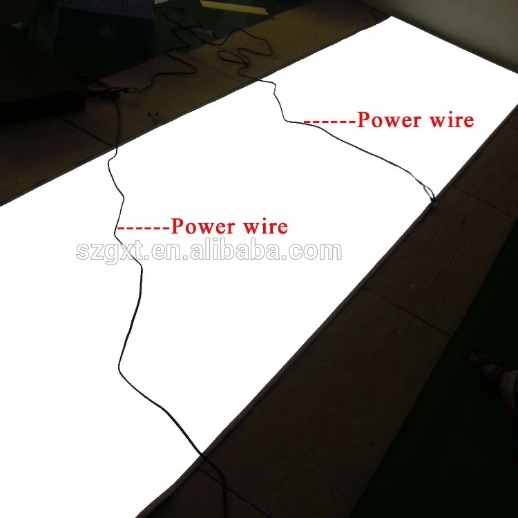white blue green electro luminescent sheet backlight panel