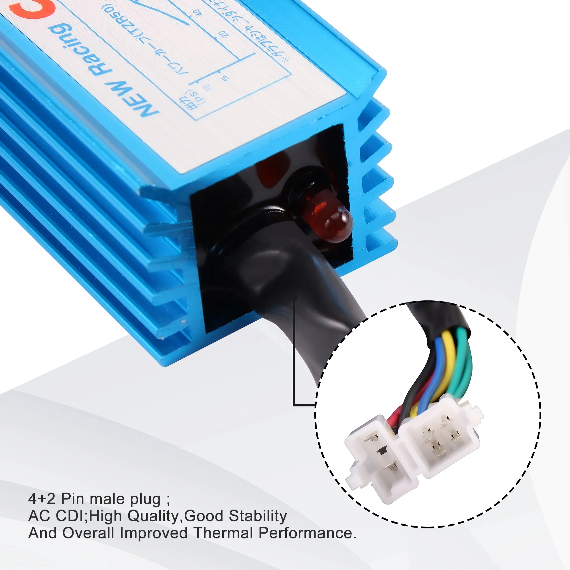 GOOFIT AC 6 Pin CDI Замена для CG 125cc 150c 200c 250cc вертикальный двигатель ATV Кроссовый мотоцикл