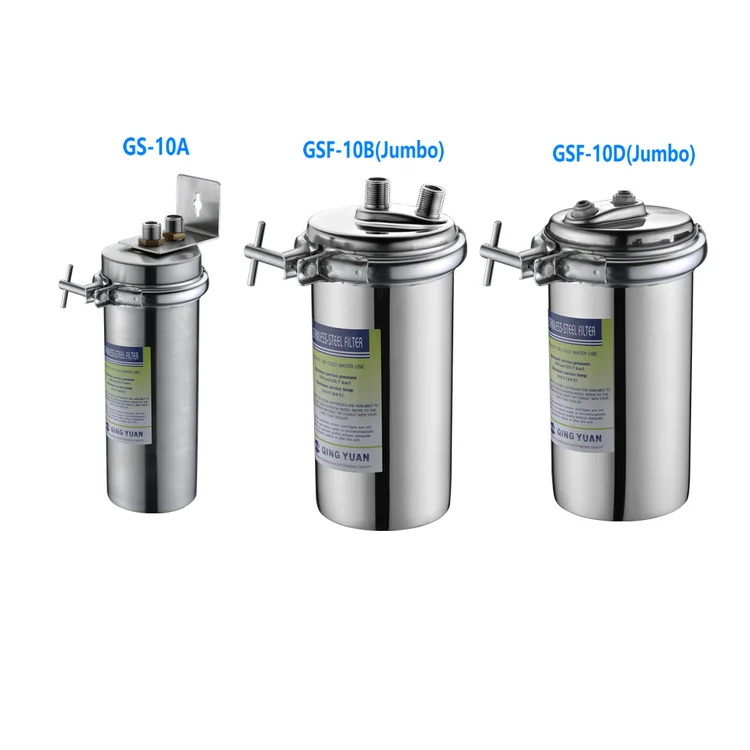 HONG HUI 10 Inch Household Stainless Steel Water Filter Systems Cartridge Water Filter Housing
