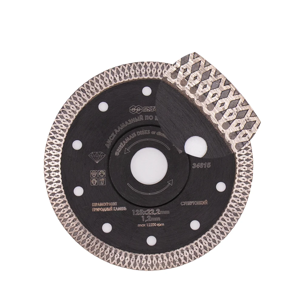 High Quality Hot press Super Thin Turbo Diamond Tiles Ceramic Saw Blade Circular Cutting Disc For Porcelain Granite