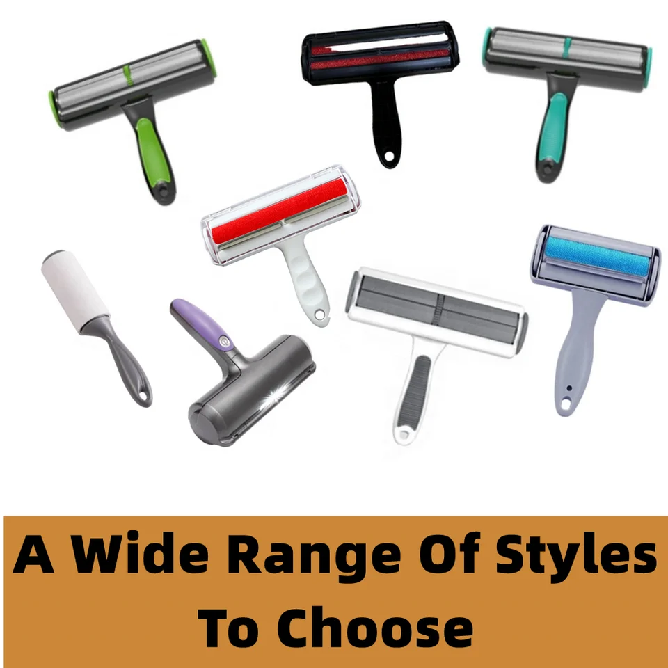 Hot Sale 2024 Custom Logo Color Blue Green Pink Pet Grooming Brush Pet Brush Pet Hair Remover Roller