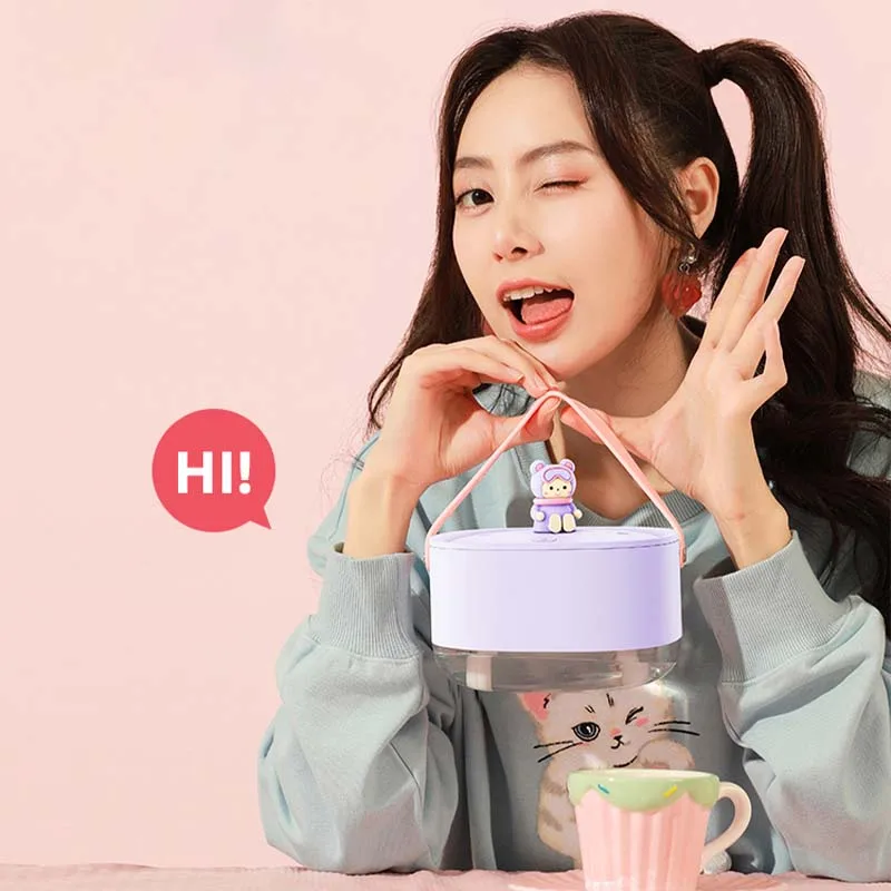 Stocked 2023 New Trend Desktop Cute Air Humidifier Water Atomizer 750ml Smooth Mist Essential Oil Diffuser For Household