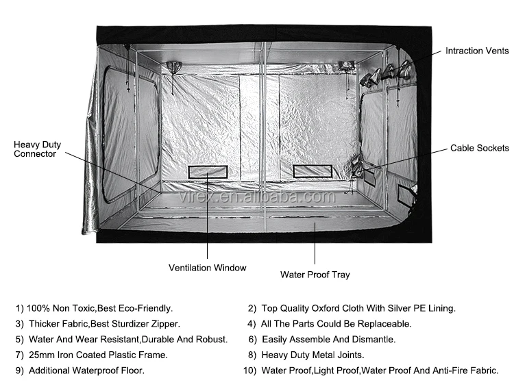 Гидропонная теплица 300x300x200 см, большая посадочная палатка для выращивания растений на продажу