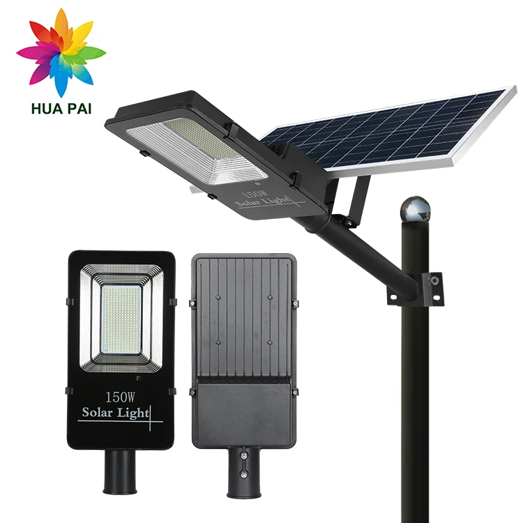 HUAPAI Optical Control Ip65 Waterproof 60watt 100watt 150watt 200watt LED Solar Power Street Light