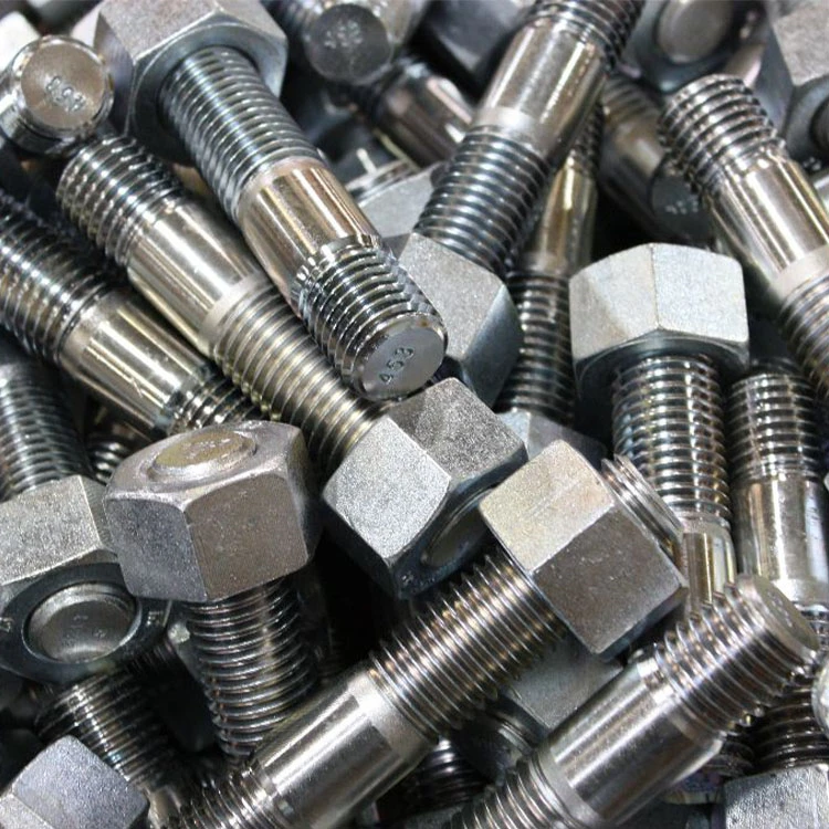 Direct Factory Supply Stainless Steel High Nickel Alloy Bolts Fasteners Manufacture Hex Head Full Thread Hex Bolts and Nuts Set
