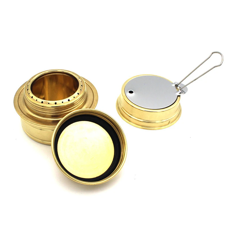 Mini Alcohol Backpacking Stove Lightweight Spirit Burner with Aluminium Stand for Camping Hiking and Picnic
