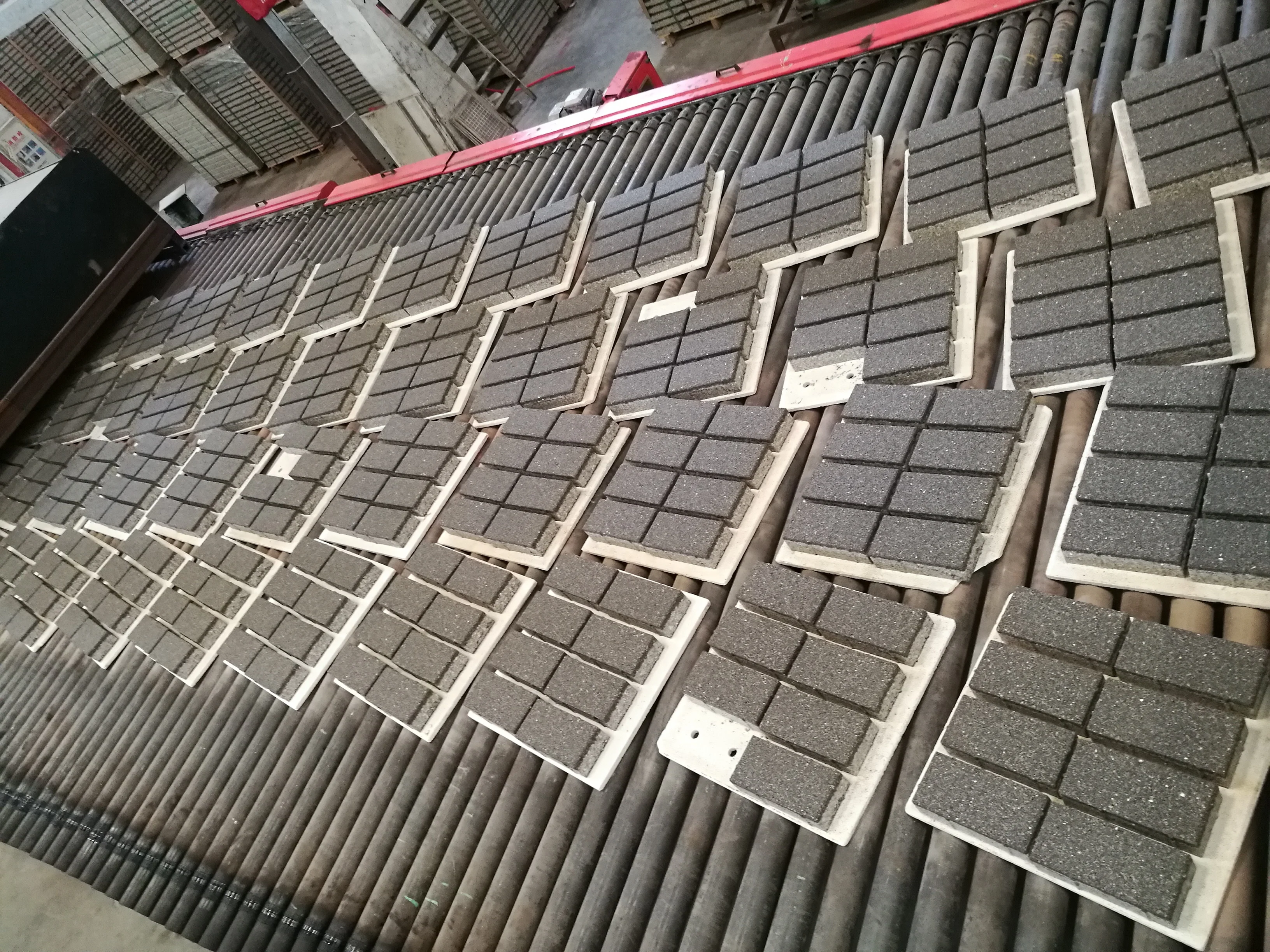 
Water permeable ceramic block pavers 