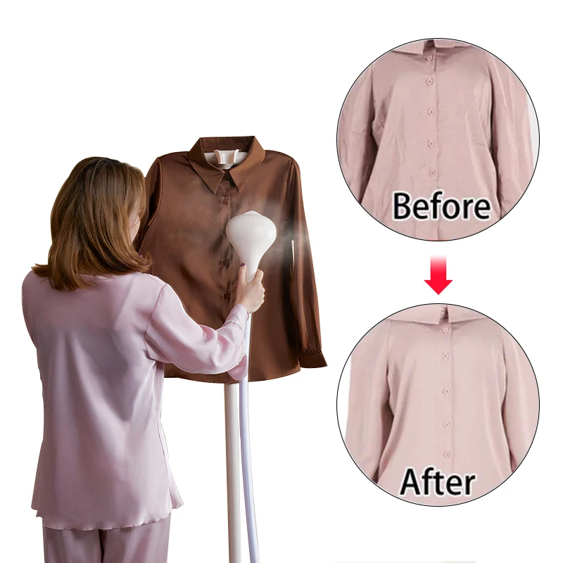 Adjustable Garment Hanger Standing & Handled Steamer with Ironing Board Hanging Steamer Ironing for Clothes