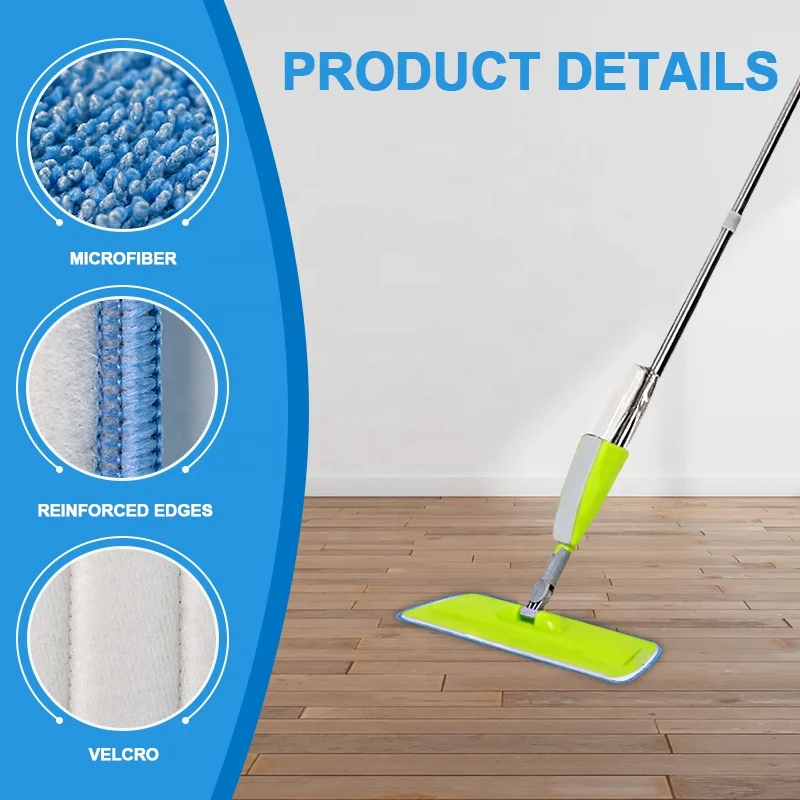 Factory Supply Flat Mop Hand Refill Fit for Bona or Other Spray Mop Household Cleaning Tools Microfiber Replace Pads