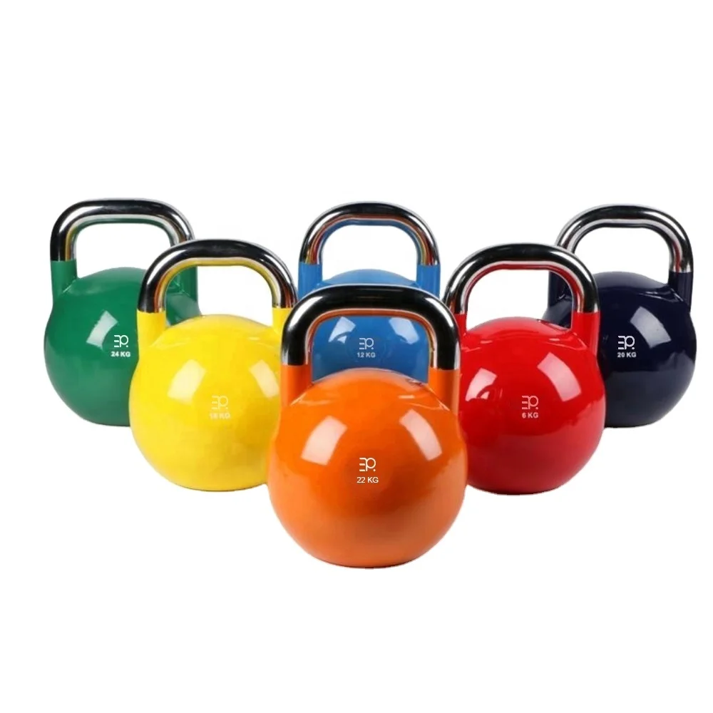 Adjustable 12 Kg Hot Sale Cheap Gym Fitness Equipment Competition Strength Colorful Strength Kettlebell Set