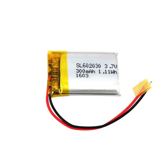 3.7v 602030 300mAh rechargeable lithium battery 062030 lipo battery li ion batteries